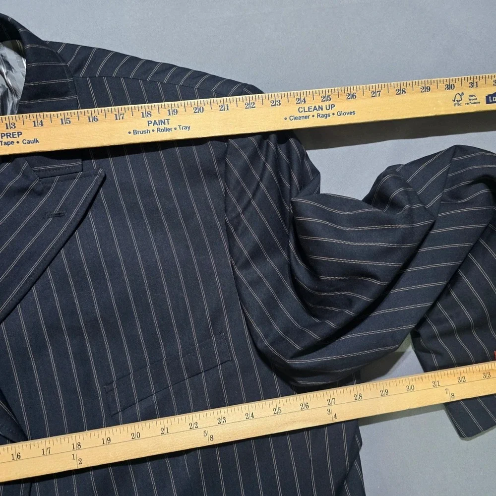 Caravelli Fusion 3 Piece Suit Mens jacket 56L 52x28 pants Vest pinstripe